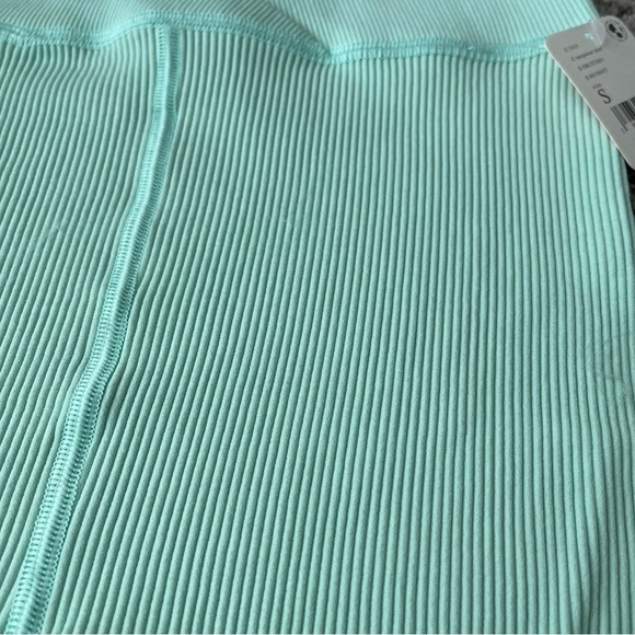 Free People Free Throw Shorts Ribbed High Rise Turquoise Mint Green - Picture 11 of 13